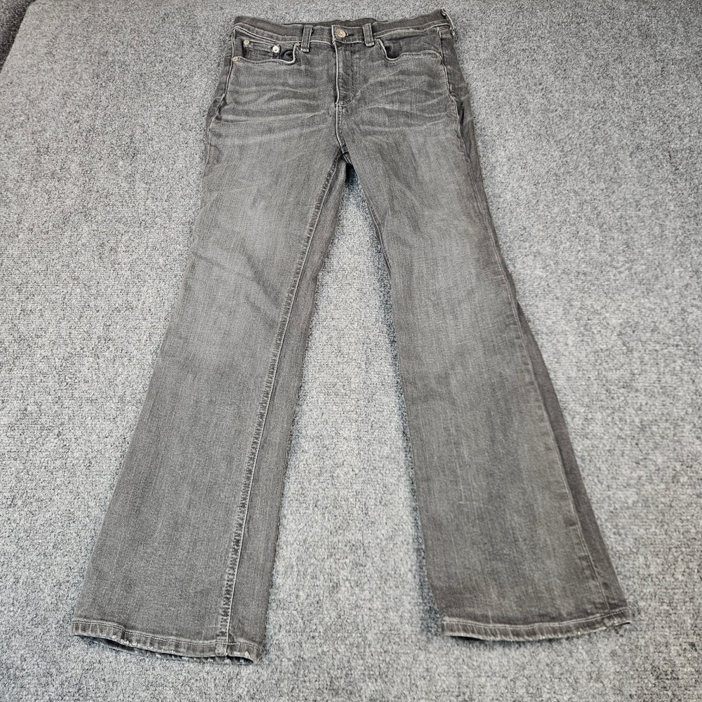 Rag & Bone Dime Flare Leg Grey Faded Jeans W2015K502DIM Size 29 Made in USA